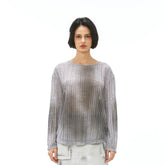 VANN VALRENCE Essential Gradient Sheer Long-Sleeve Tee
