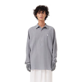 OUYANG WENJUN Drip Heart Embroidered Seersucker Shirt