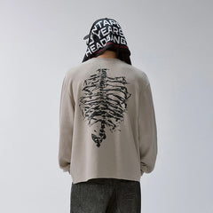 F2CE Skeleton Graphic Waffle Sweatshirt