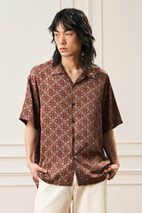 EPIC POETRY Medieval Tile Cuban Half Shirt