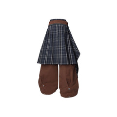 RELABEL Double Waistband Detachable Back Flap Oversized Sweatpants Brown