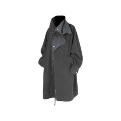RELABEL Layered Placket Wool Blend Coat