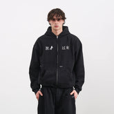 PMW Chinese Slogan Zip-Up Hoodie