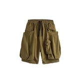 ME DA IGUAL Multi-Pocket Raw Hem Utility Balloon Shorts