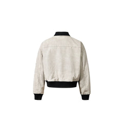 FORFEARTHAT Faded Wash Utility Bomber Jacket