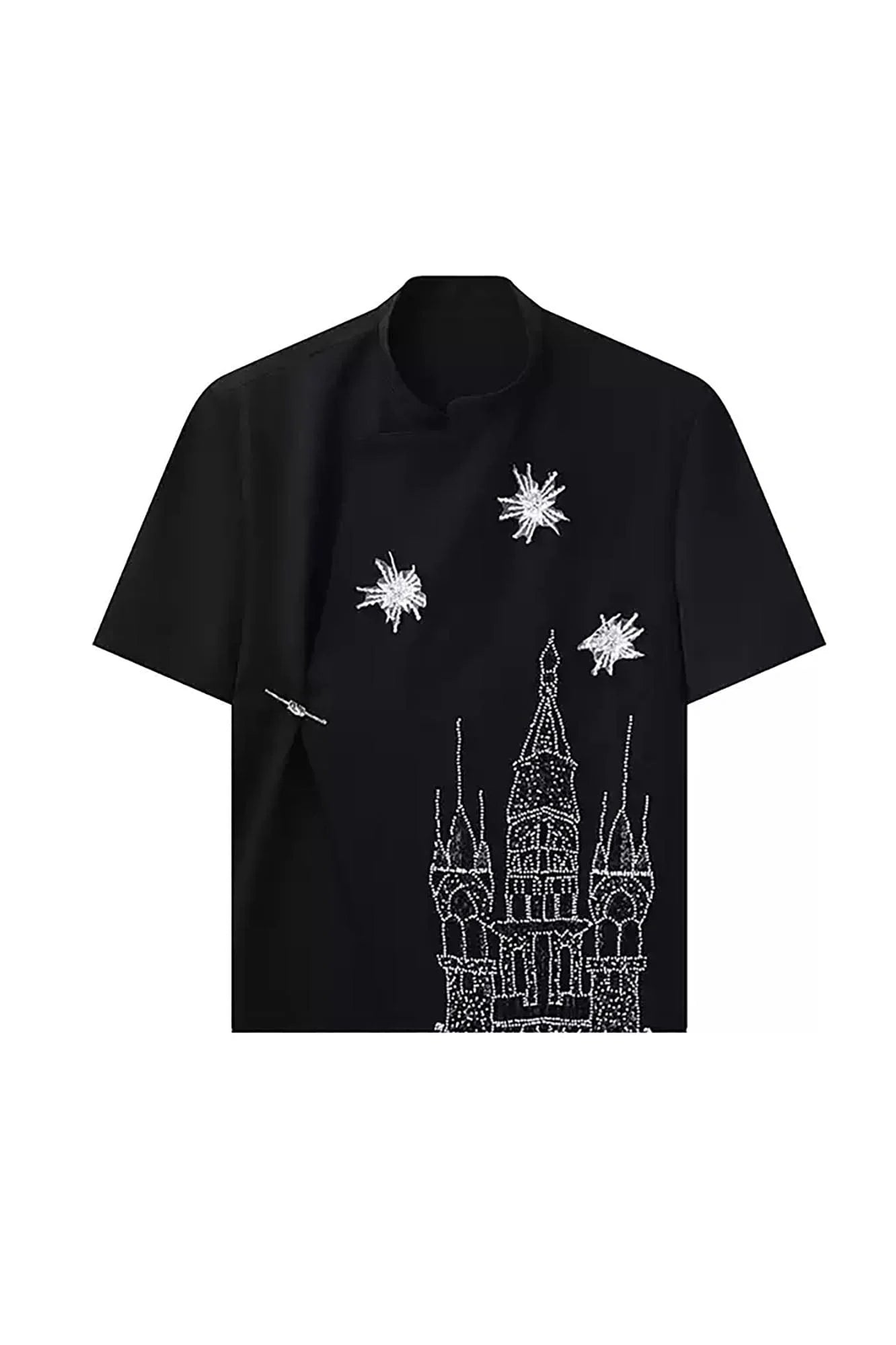 JIECHI Starry Castle Embellished  T-Shirt