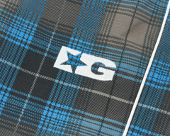 SAVAGEGROWTHWORLD Plaid Double-Waistband Straight-Leg Pants