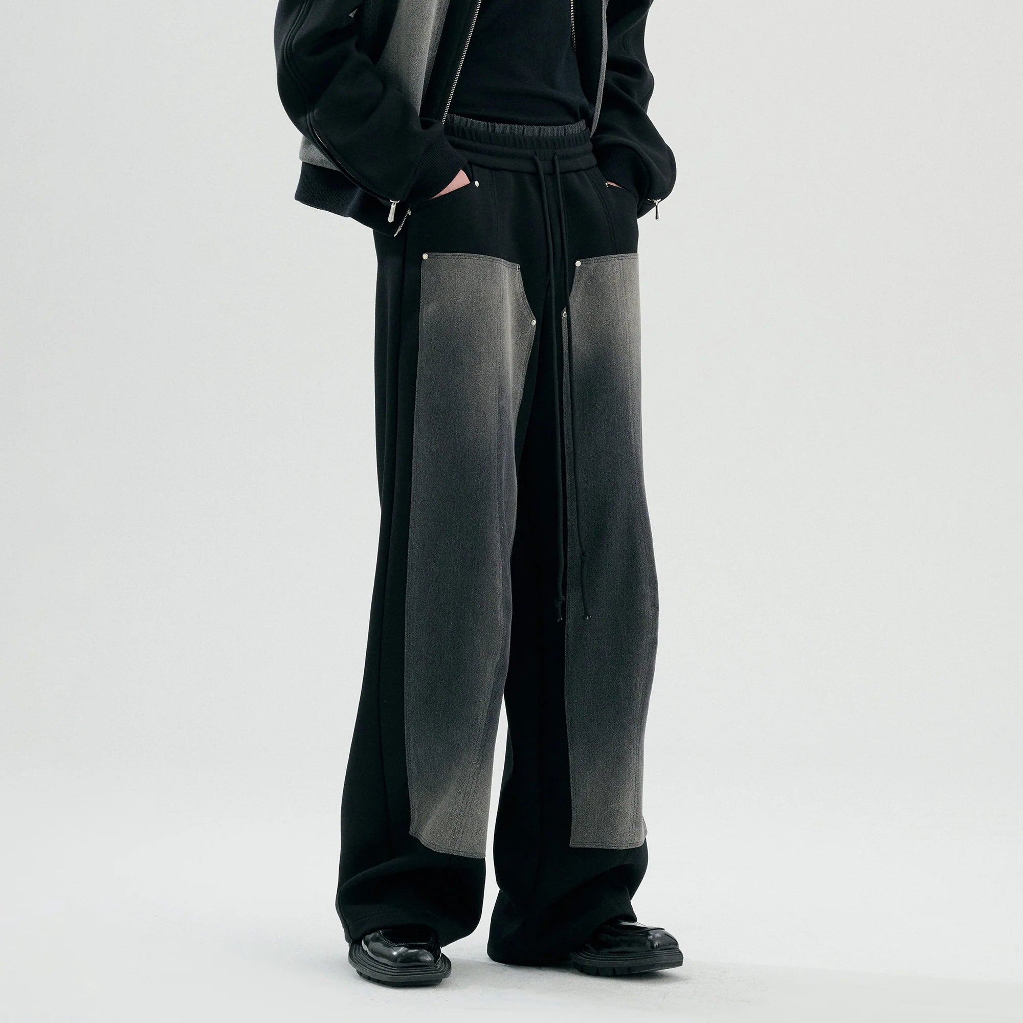 TIWILLTANG Double-Knee Washed Panel Pants