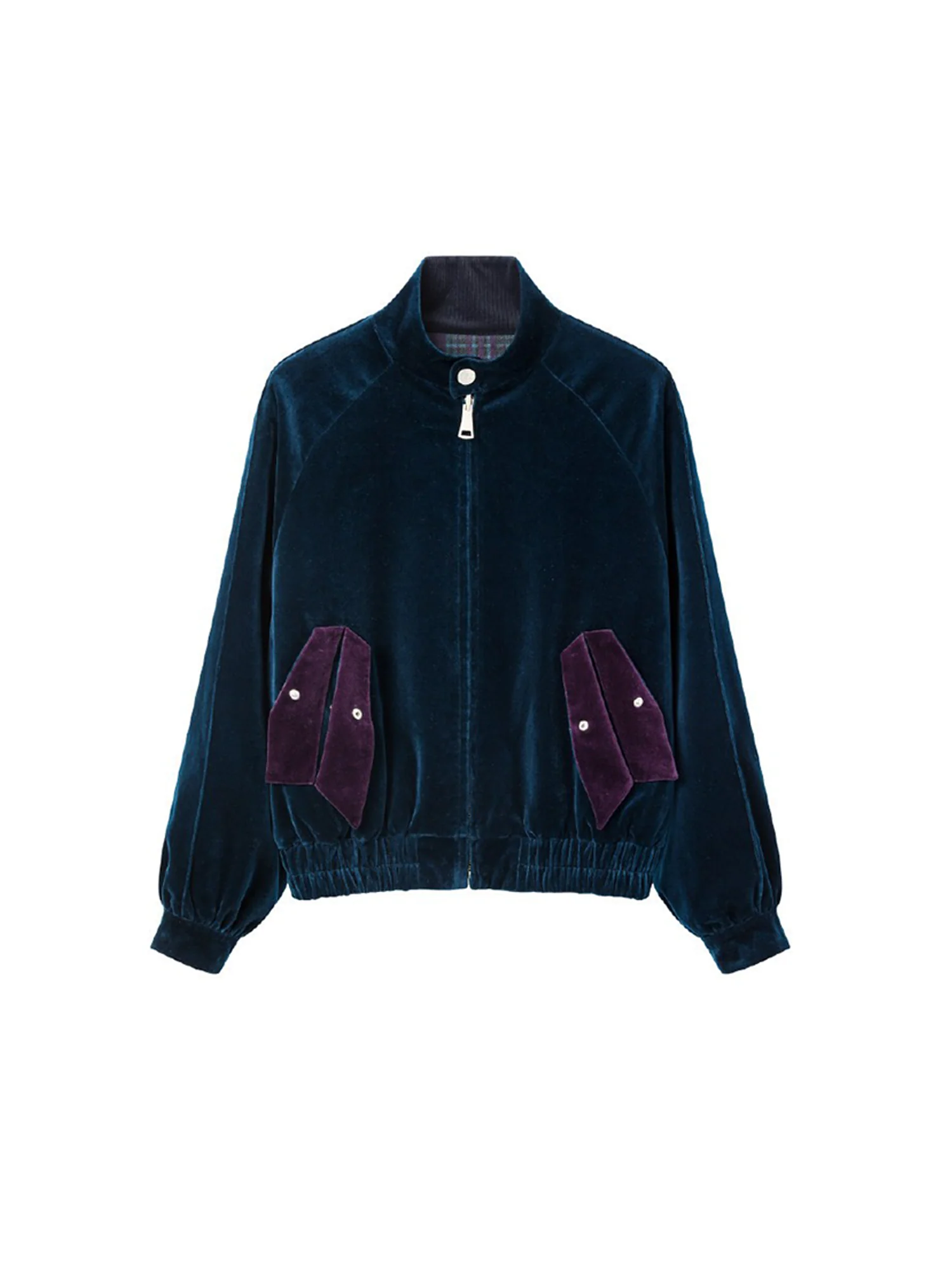ALVNG AR ANTS Reversible Velvet  Plaid Jacket
