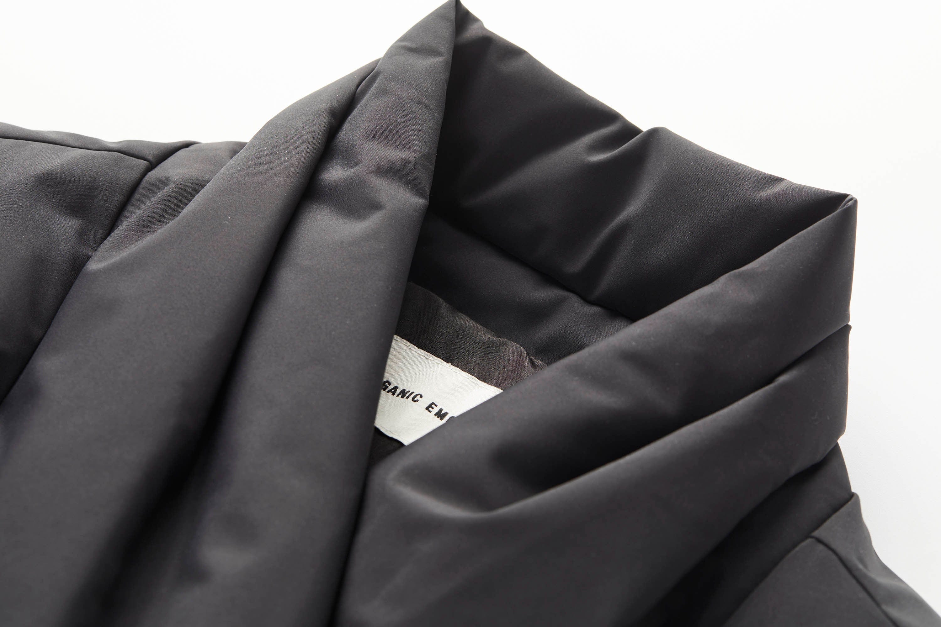 ORGANIC EMOTION Deconstructed Scarf Collar Down Vest