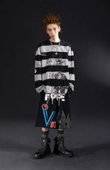 VENTUREK Graffiti Flame Graphic Drawstring Shorts