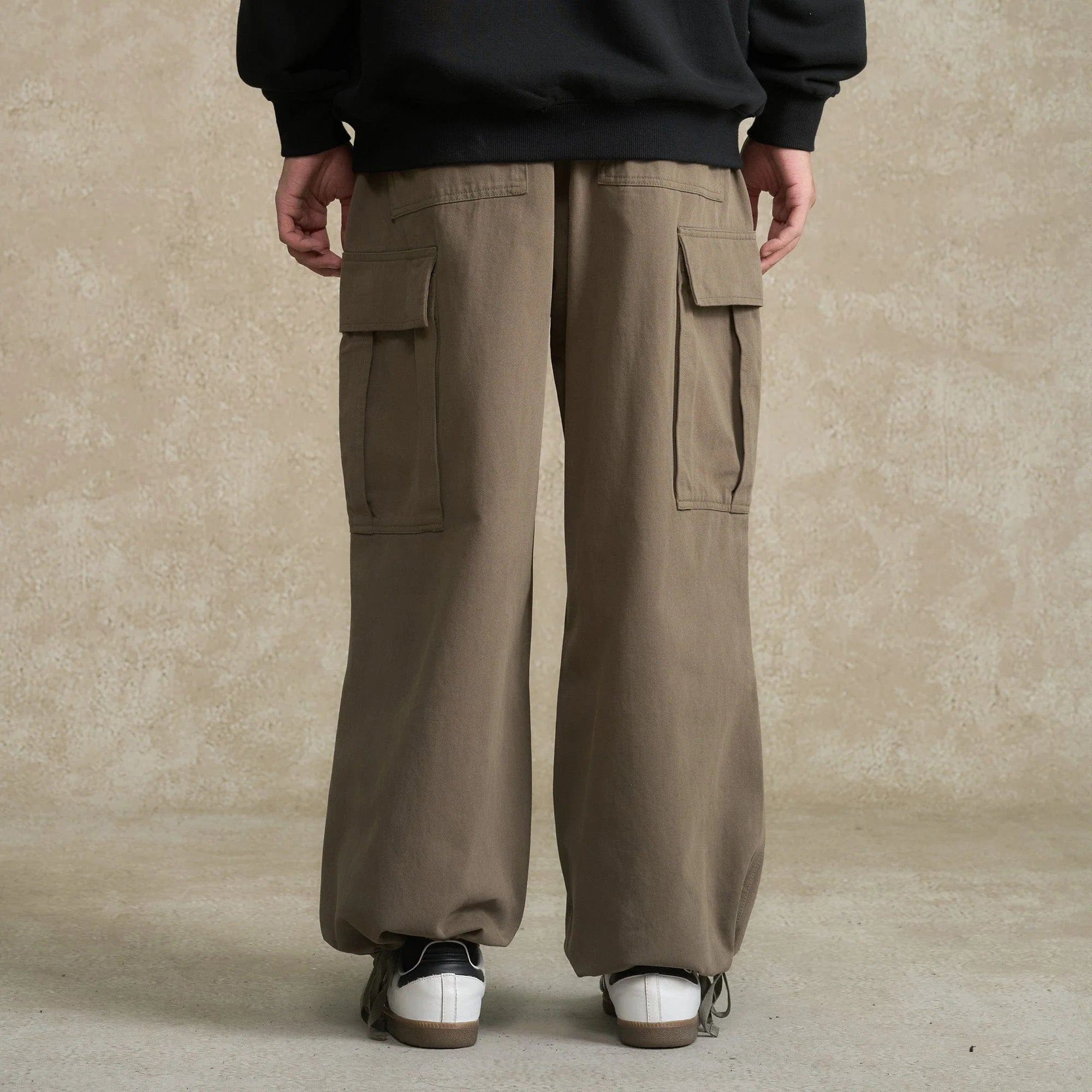 BONELESS Pleated Big Pocket Drawstring Cargo