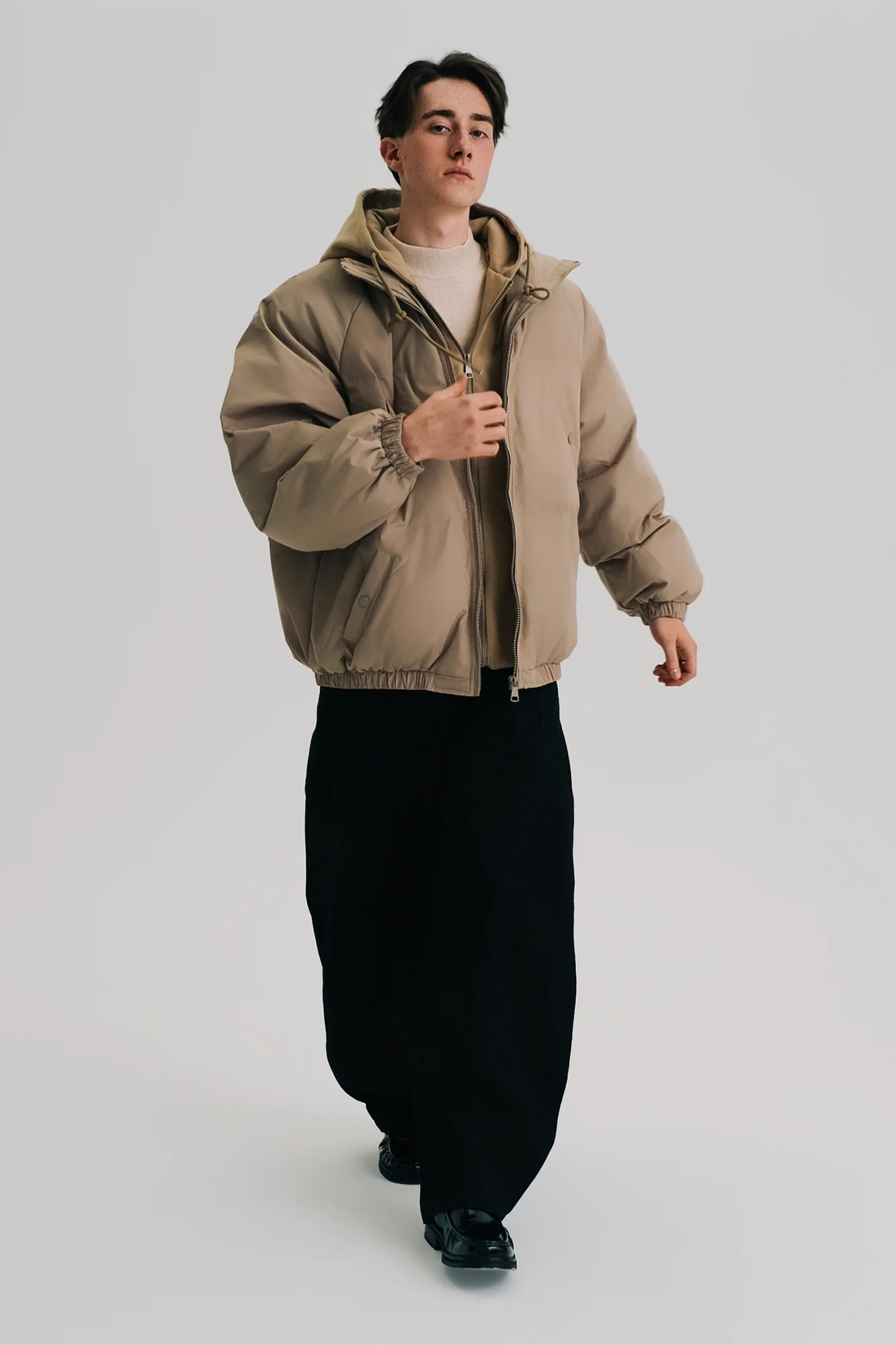 WIID Essential faux layered Hooded Puffer Jacket