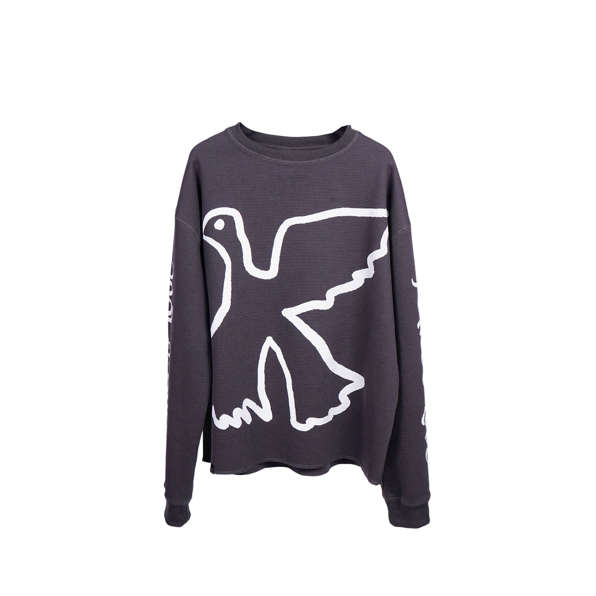 VINKID Pigeon Graphic Waffle Sweatshirt