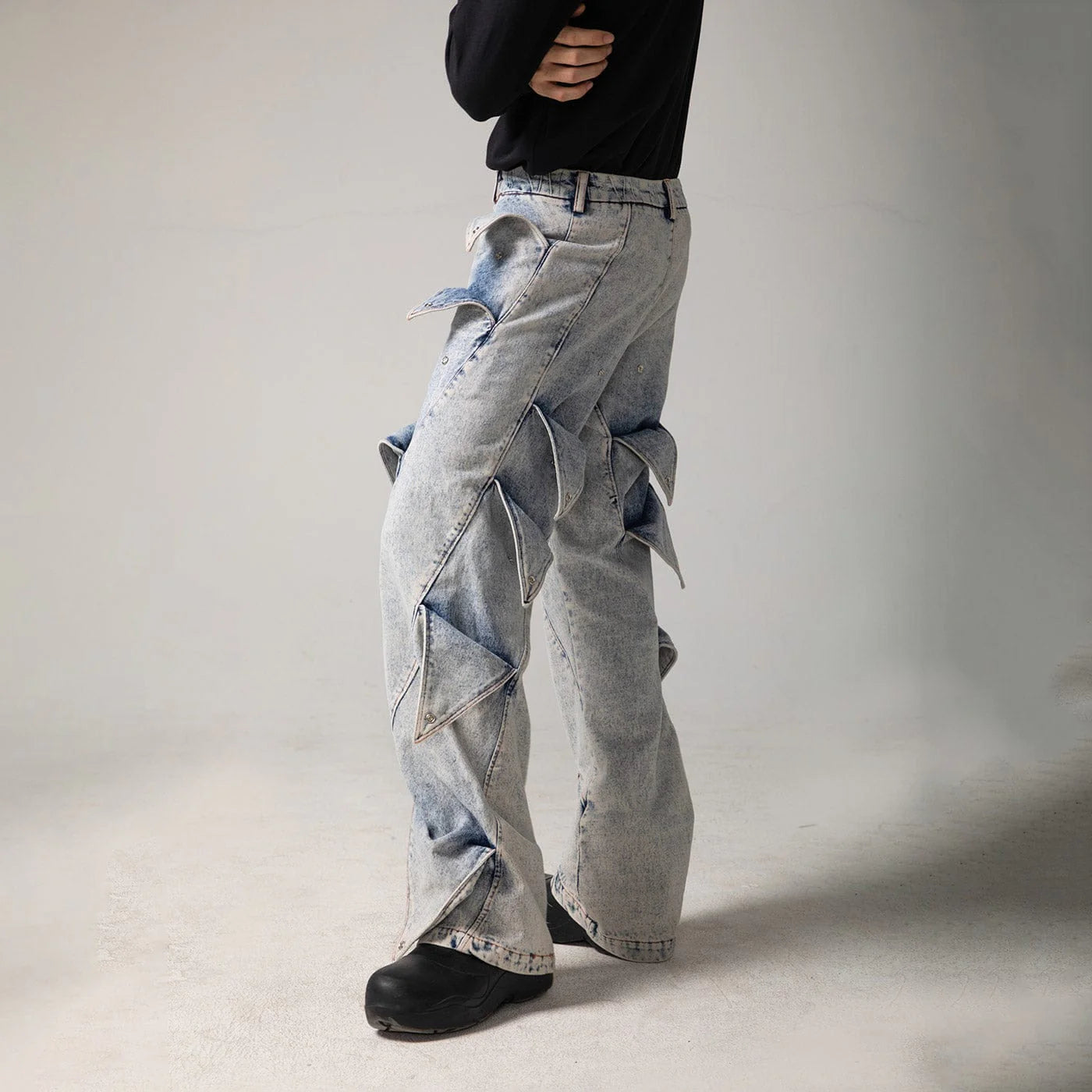 DND4DES Deconstructed Rose Petals Washed Jeans