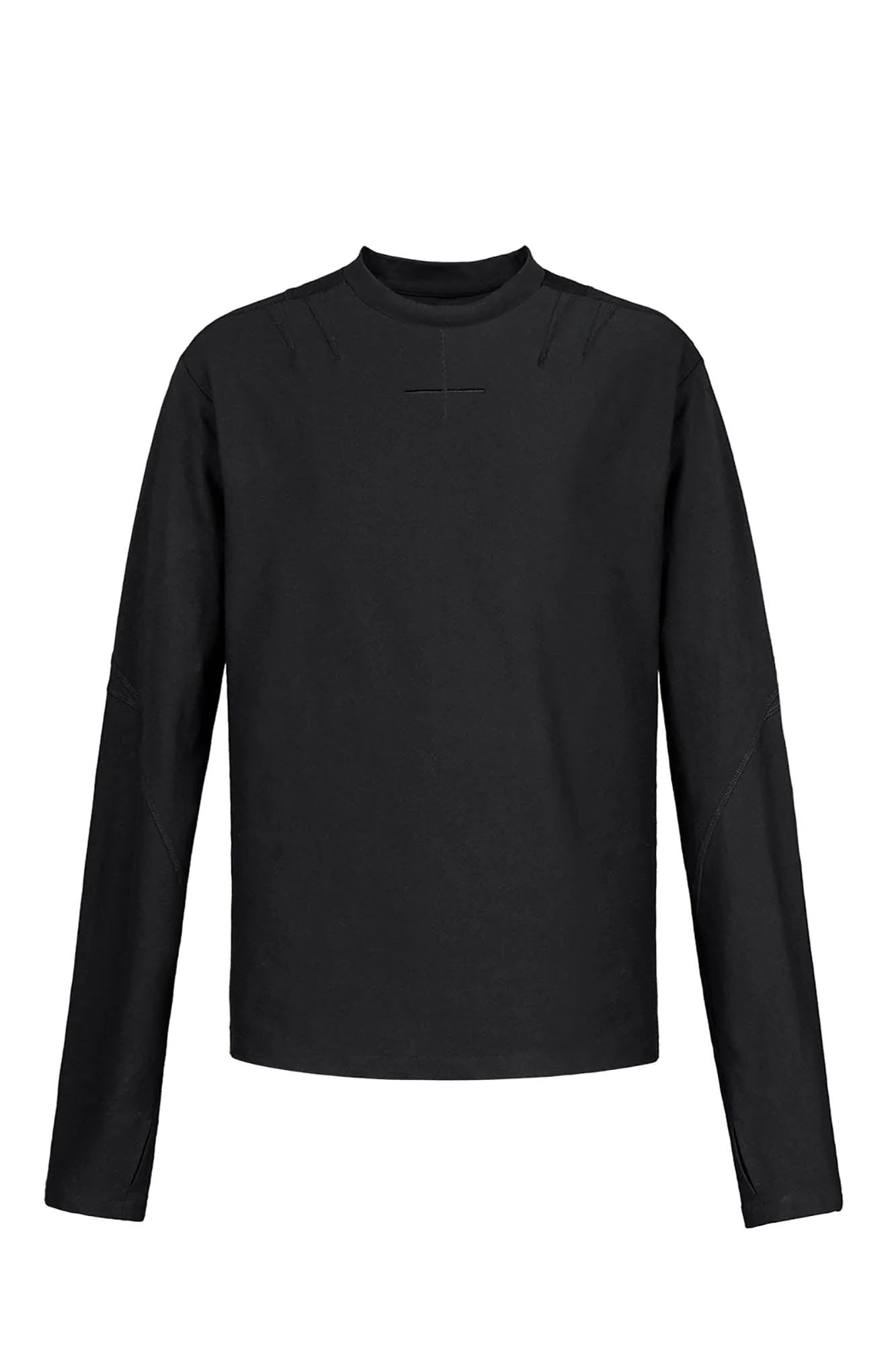 UNDERWATER Cross Embroidered High Neck Long-Sleeve Tee
