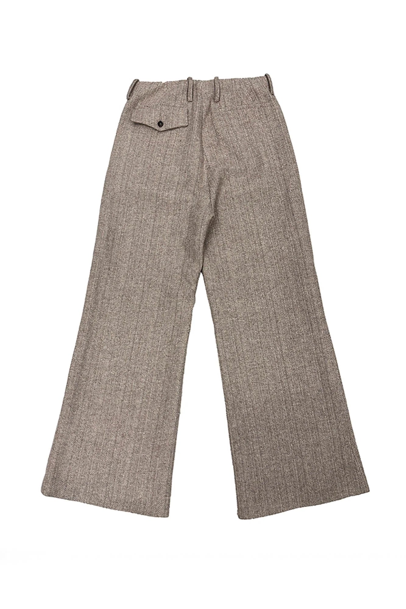 RICHILL Herringbone Hebrew Embroidery Wool-Blended Trousers