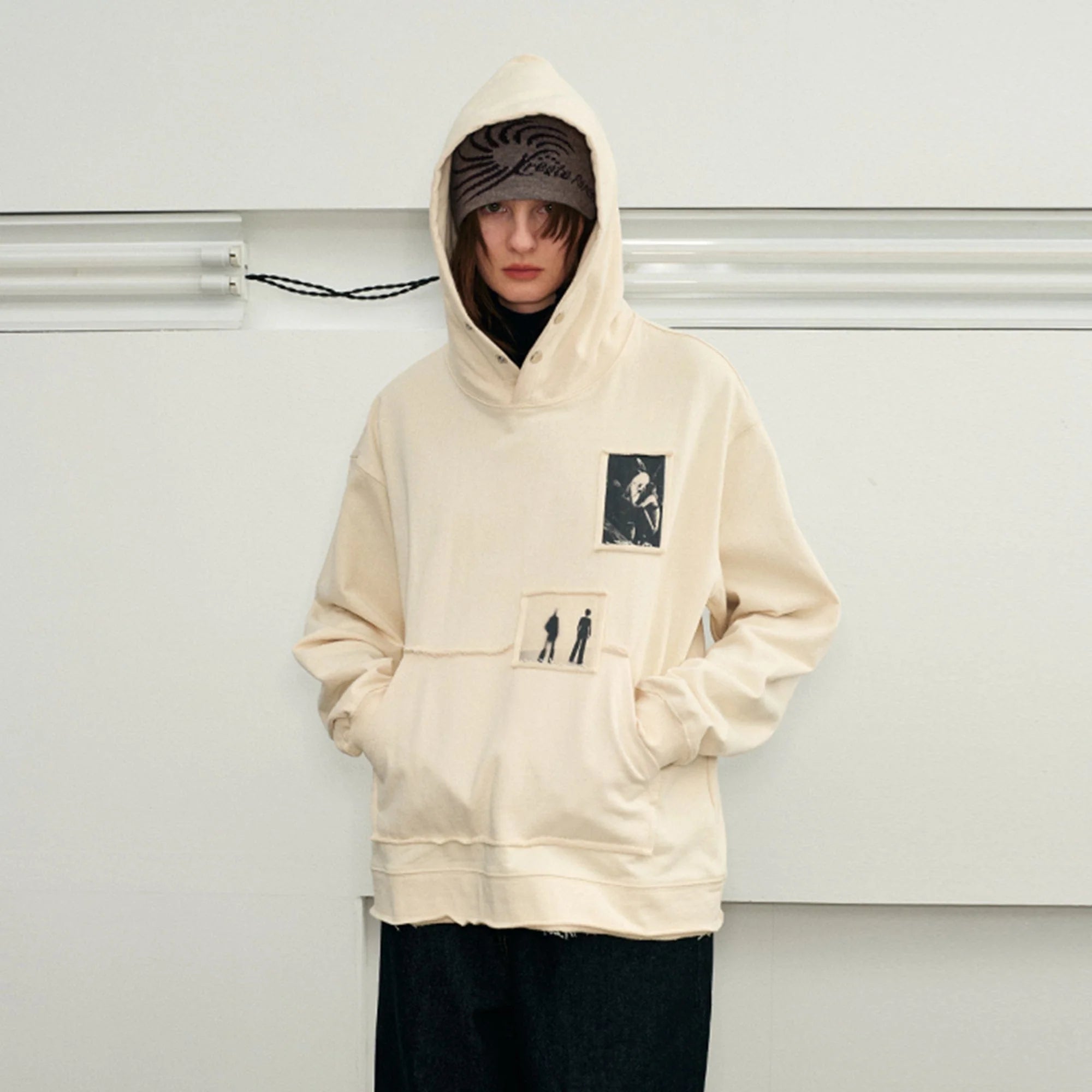 KREATE Abstract Graphics Patchwork Hoodie