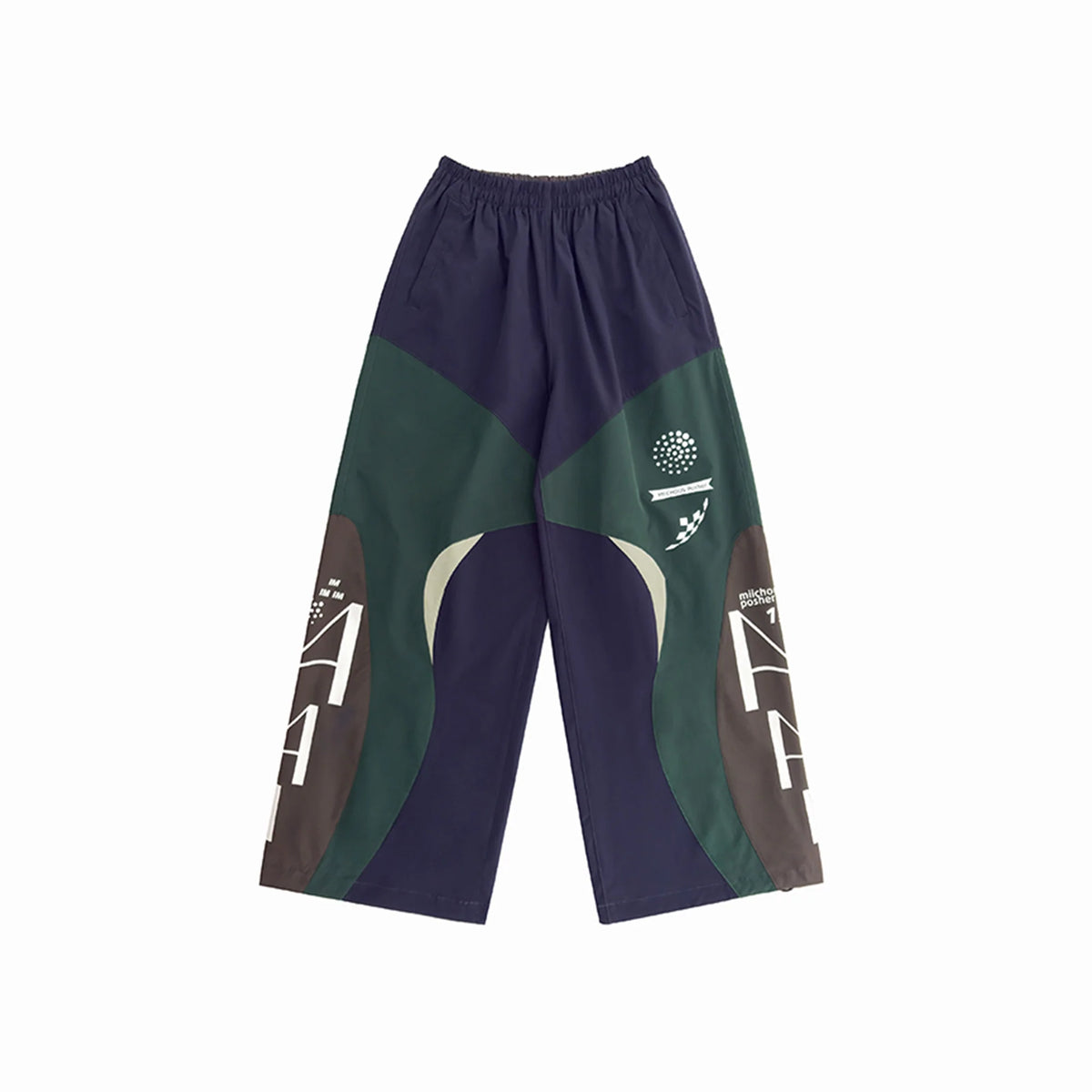 MIICHOUS Contrast Racer Graphic Panel Pants