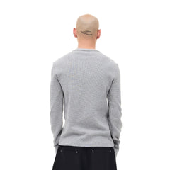 WHISTLEHUNTER Waffle-Knit Snap Henley Long-Sleeve Tee