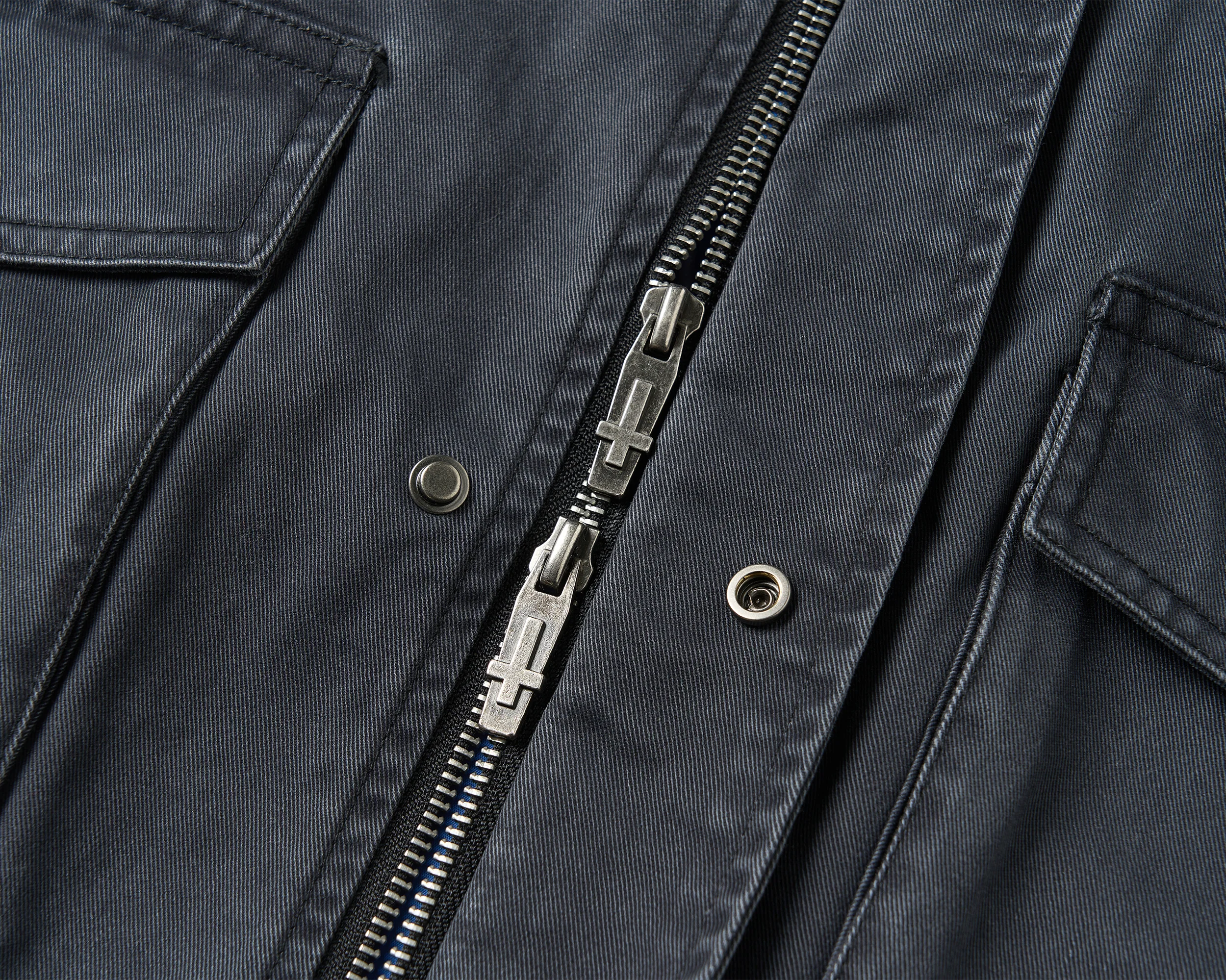 SAVAGEGROWTHWORLD Washed Canvas Multi-Pocket Utility Jacket