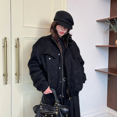 OKAYTHXBYE Faux Fur-Lined Utility Bomber