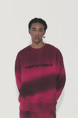 VANN VALRENCE Ombre Stripe Crewneck Sweatshirt