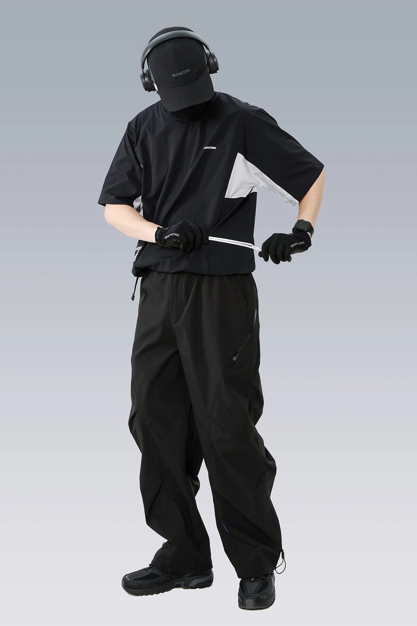 SILENSTORM Tech Panel Drawstring-Hem Quick-Dry T-Shirt