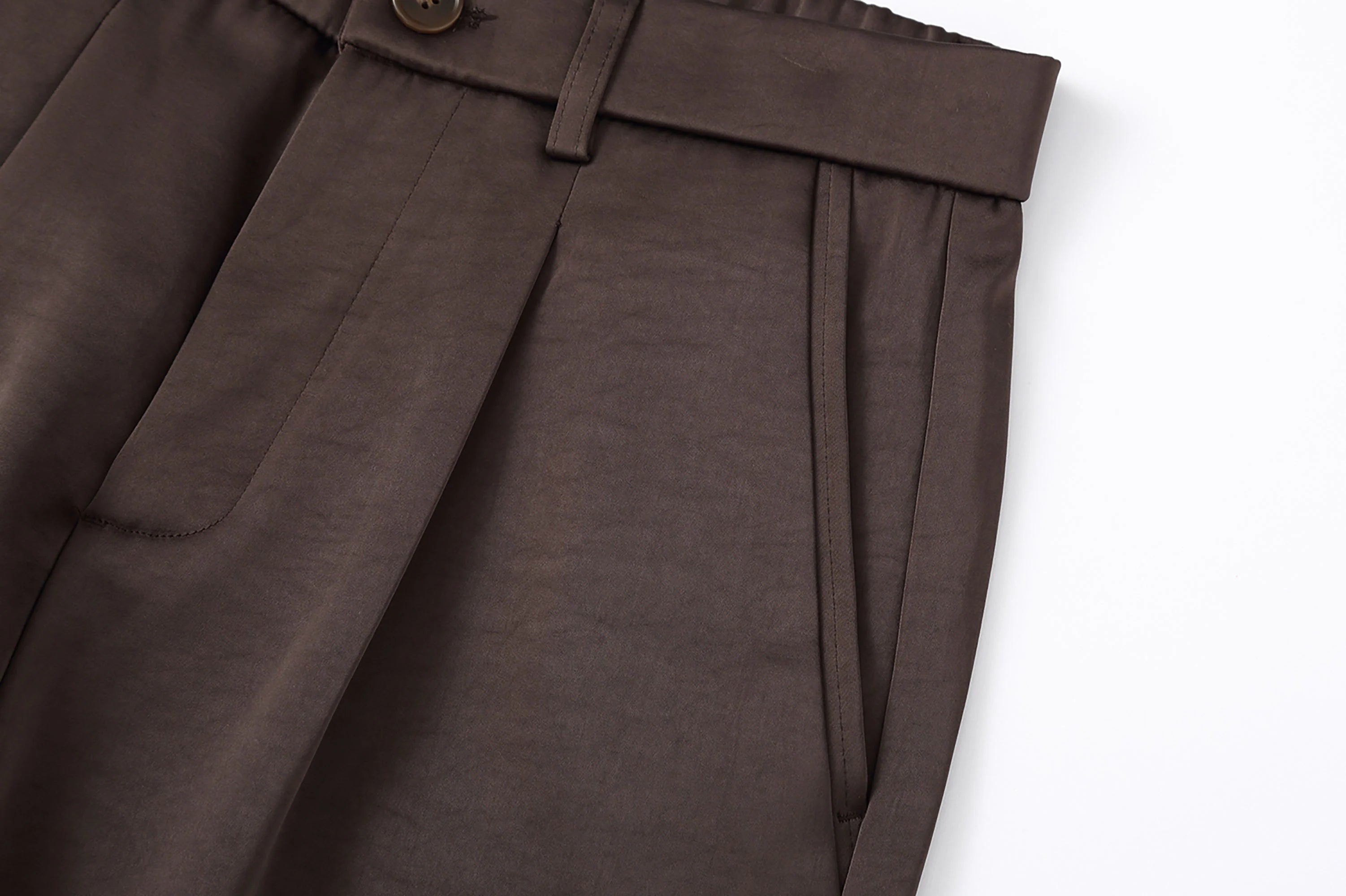CLP Satin Straight-Leg Pants