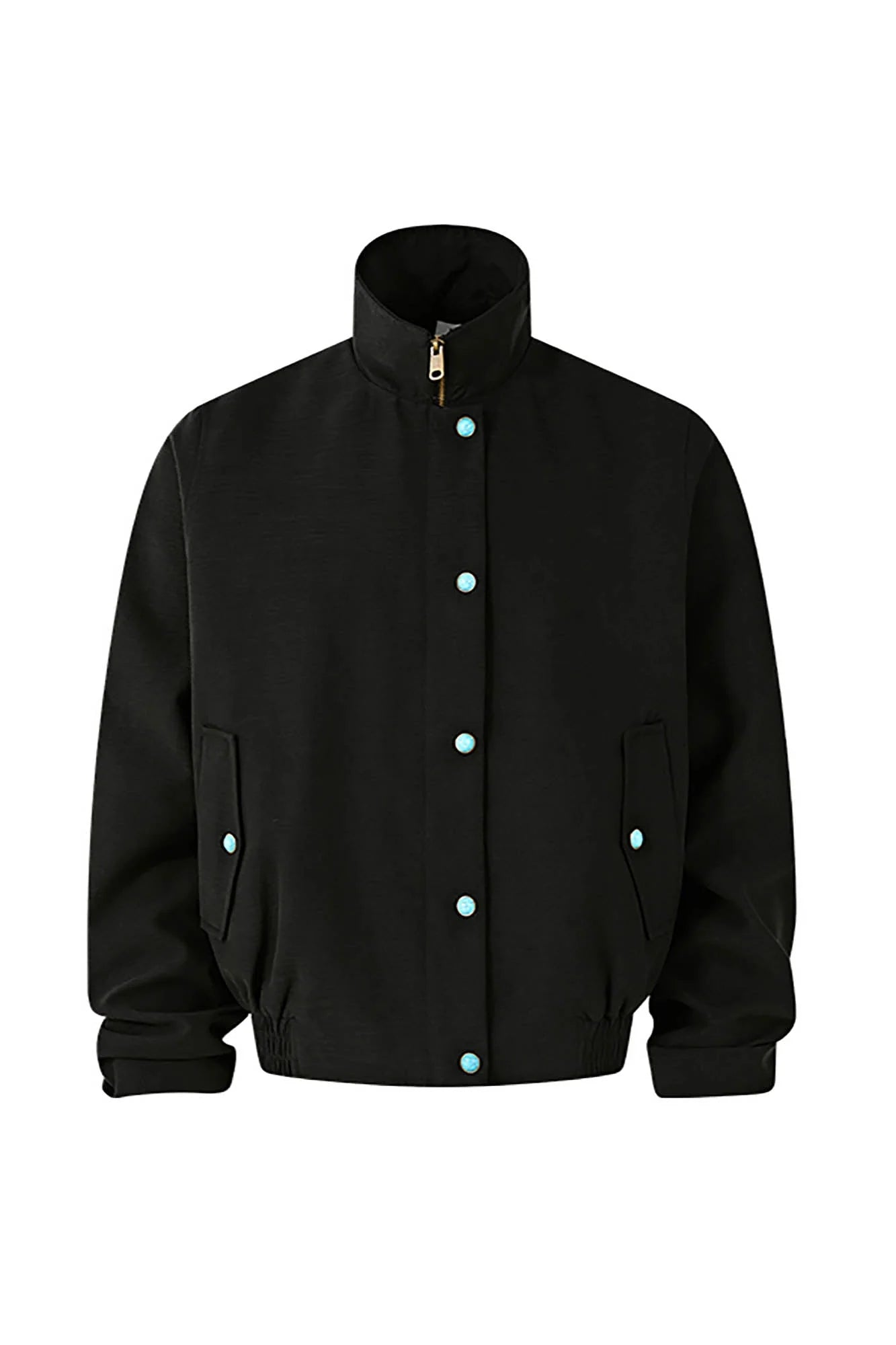 KREATE Gem Button Stand-Collar Wellington Jacket