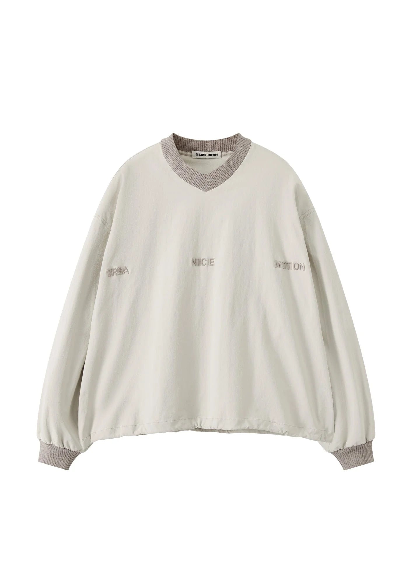 ORGANIC EMOTION Water-Repellent LOGO Embroidered Drawstring Sweatshirt