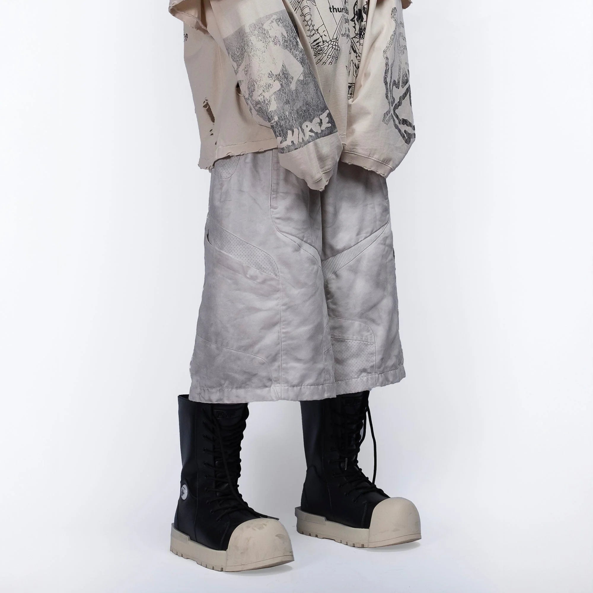 FVVO Multi-Panel Glossy Shorts