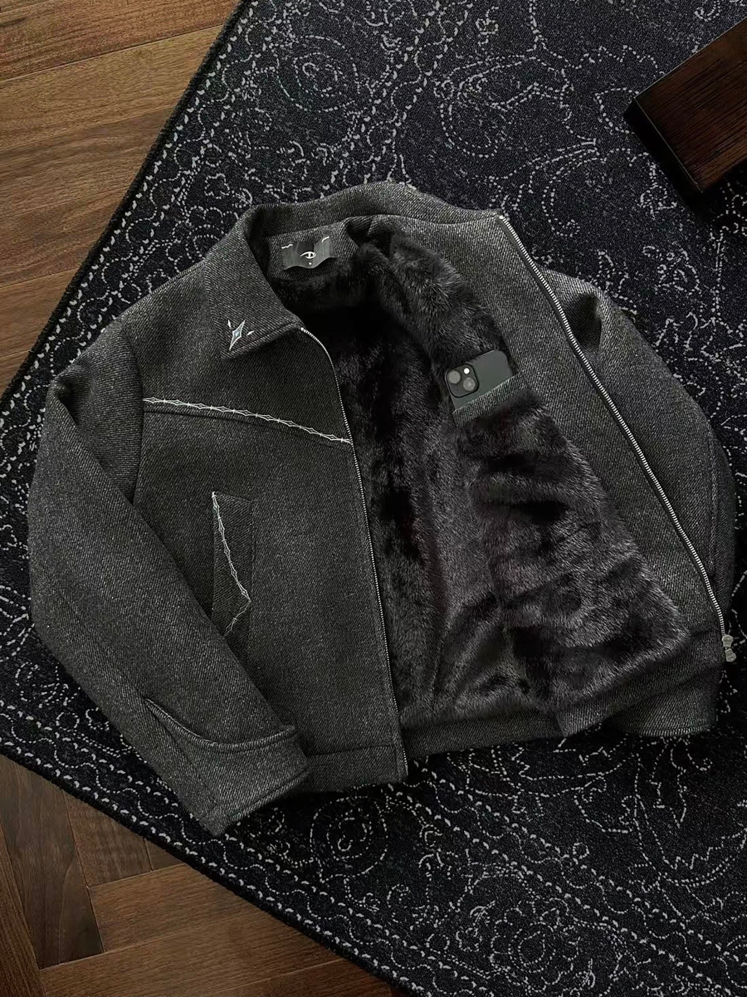 CATSSTAC Contrast-Stitched Wool-Blend Jacket
