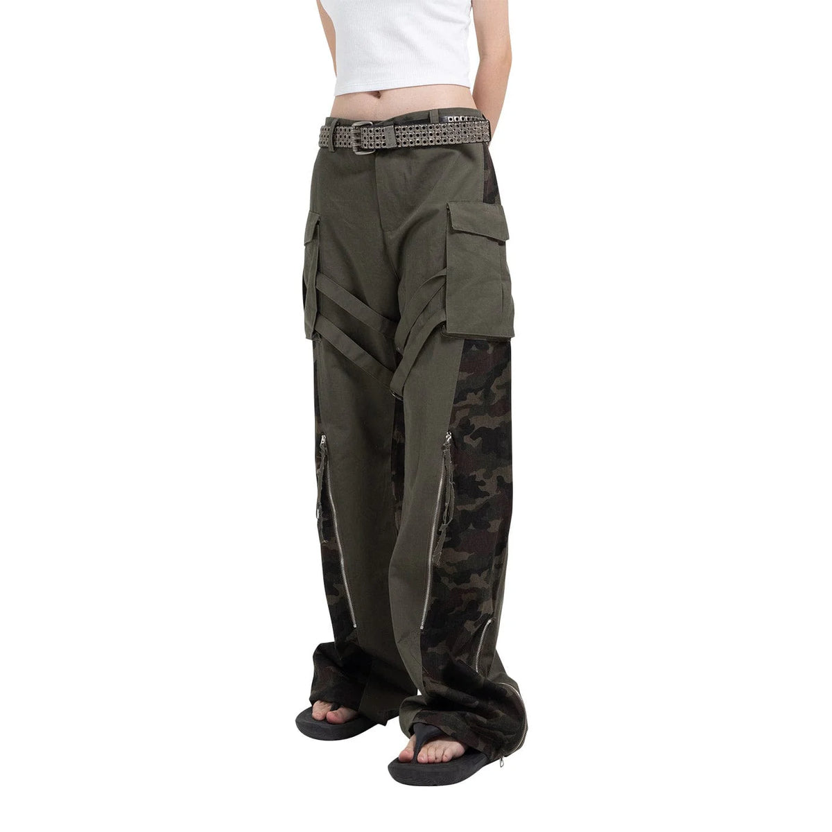 DND4DES Spliced Camouflage Bandage Zipper Cargo