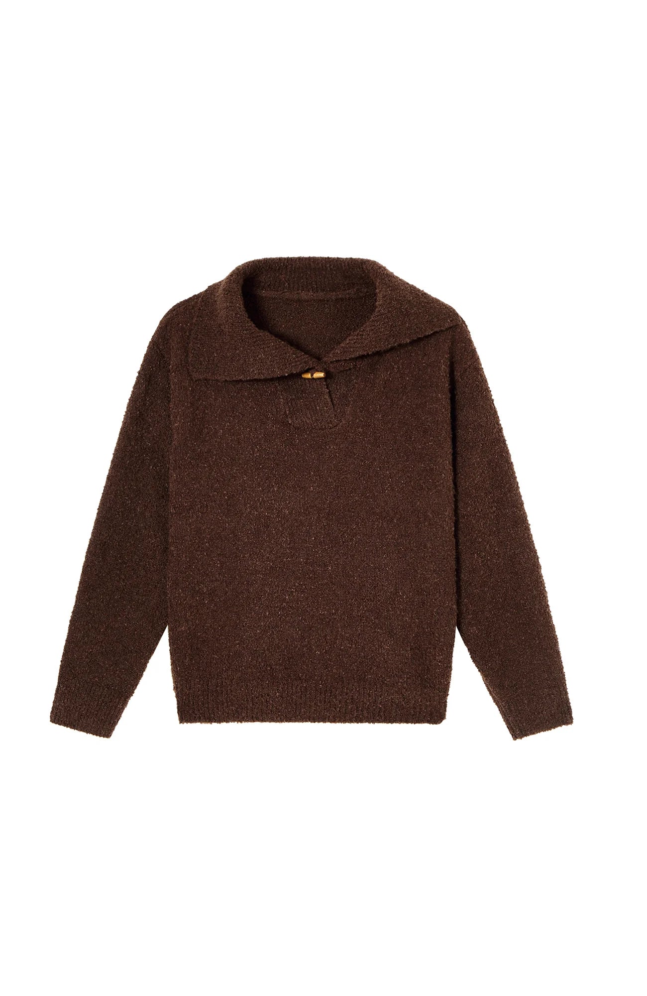 CLP Wool -Blend Toggle-Neck Knit Pullover