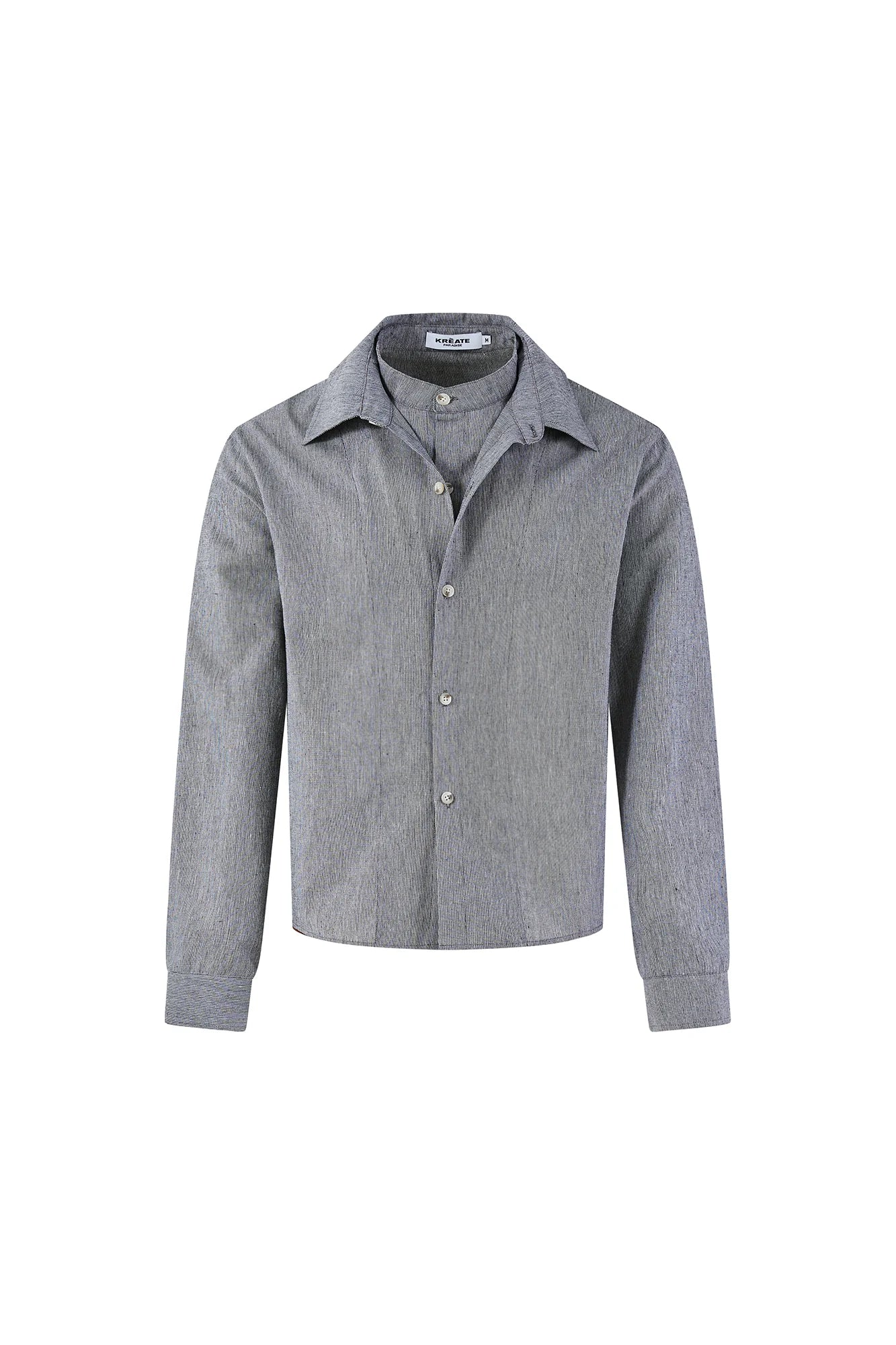 KREATE Linen Layered Check Shirt