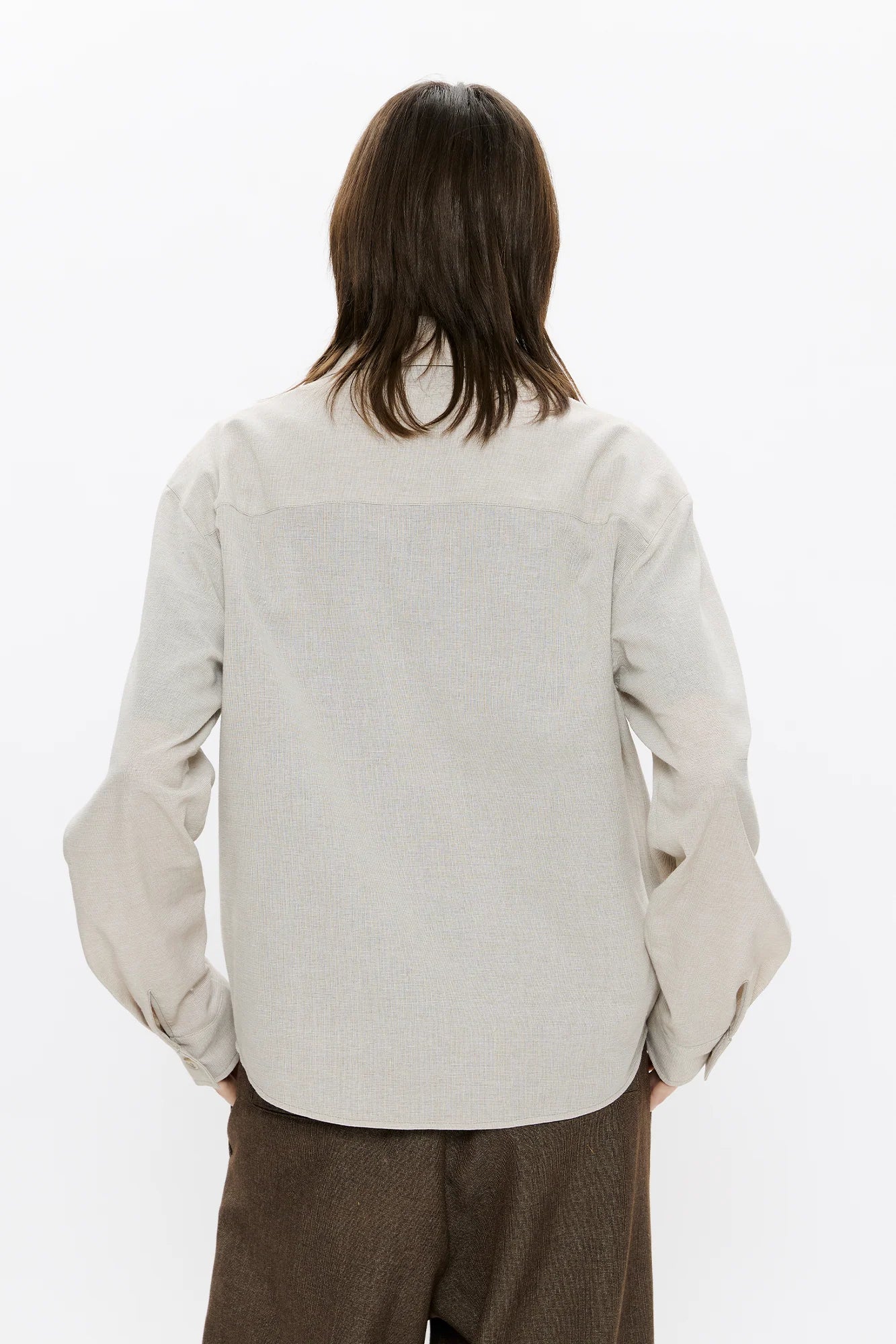 KREATE Linen Layered Check Shirt