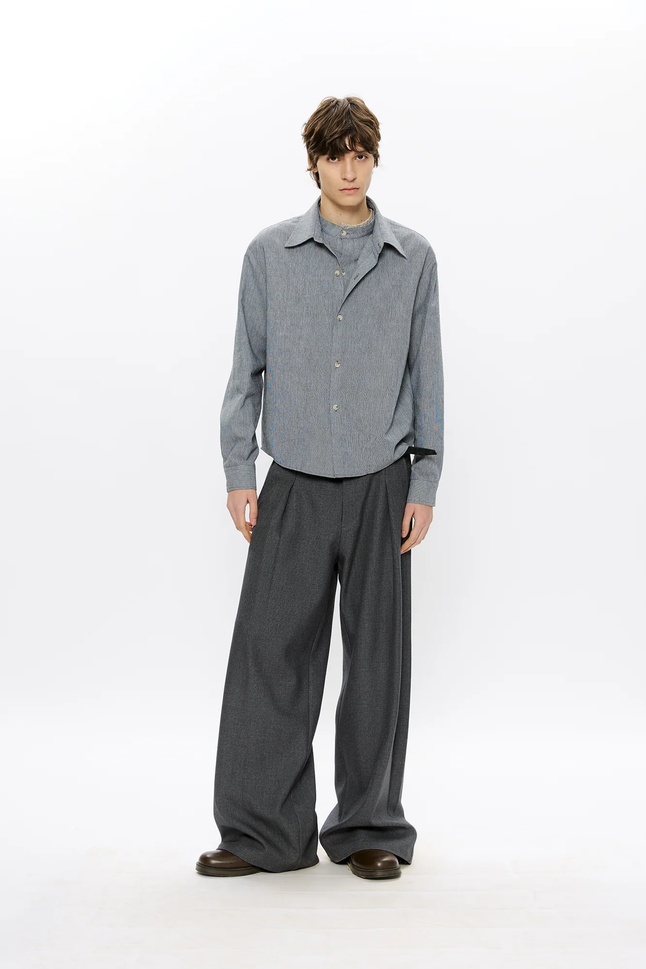 KREATE Linen Layered Check Shirt