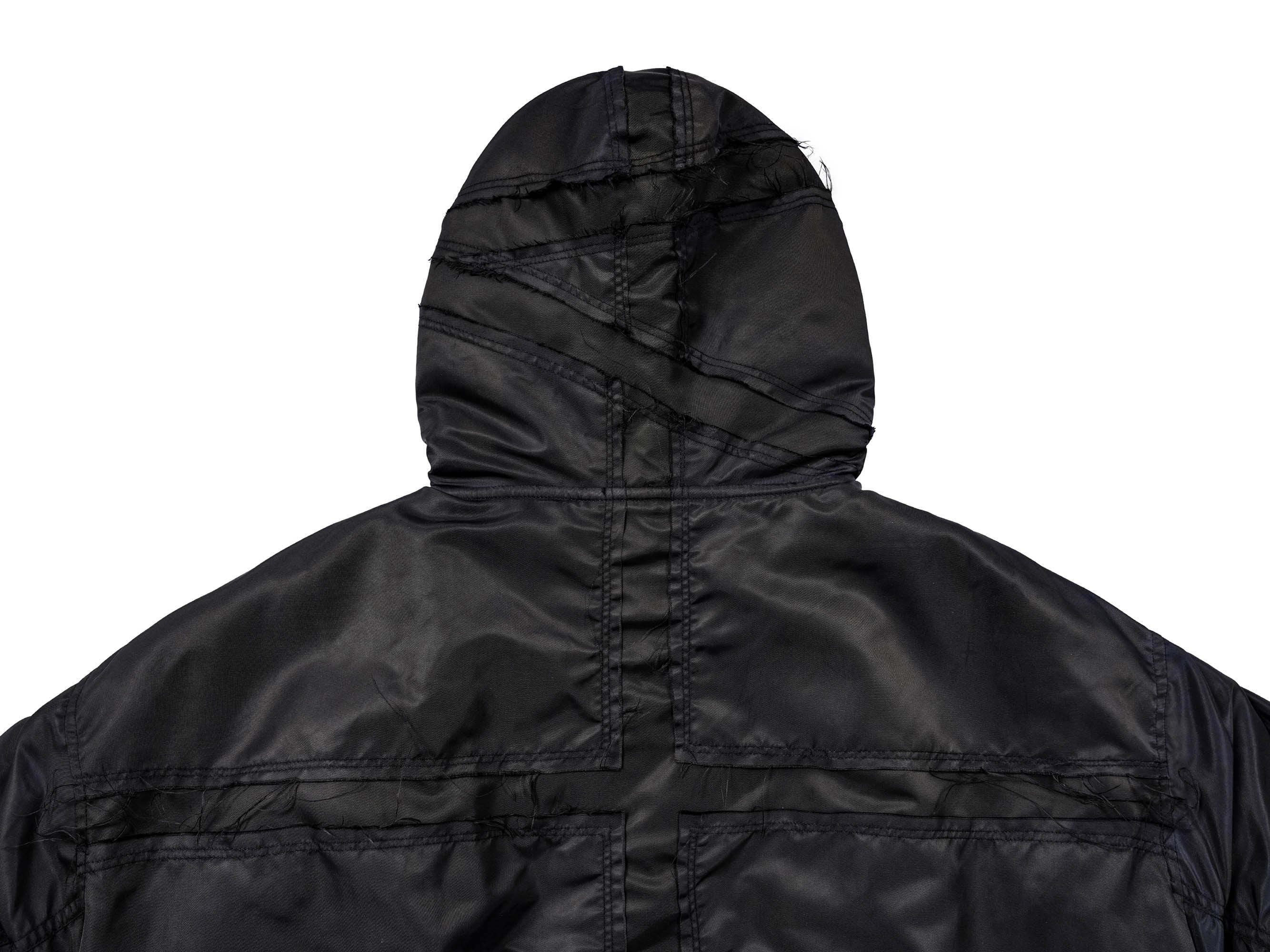UNDERWATER Distressed Bondage MA-1 Jacket Black