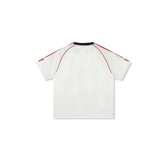 BONELESS Stripe Contrast V-Neck LOGO Jersey