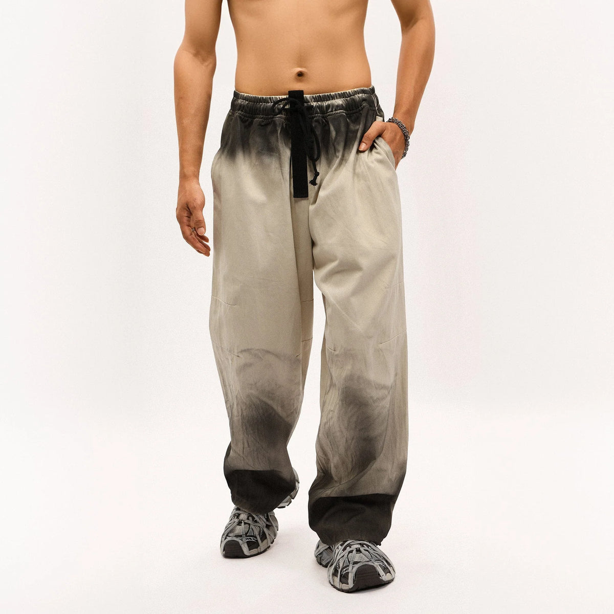 OVDY Ink Dipped Crinkled Pants