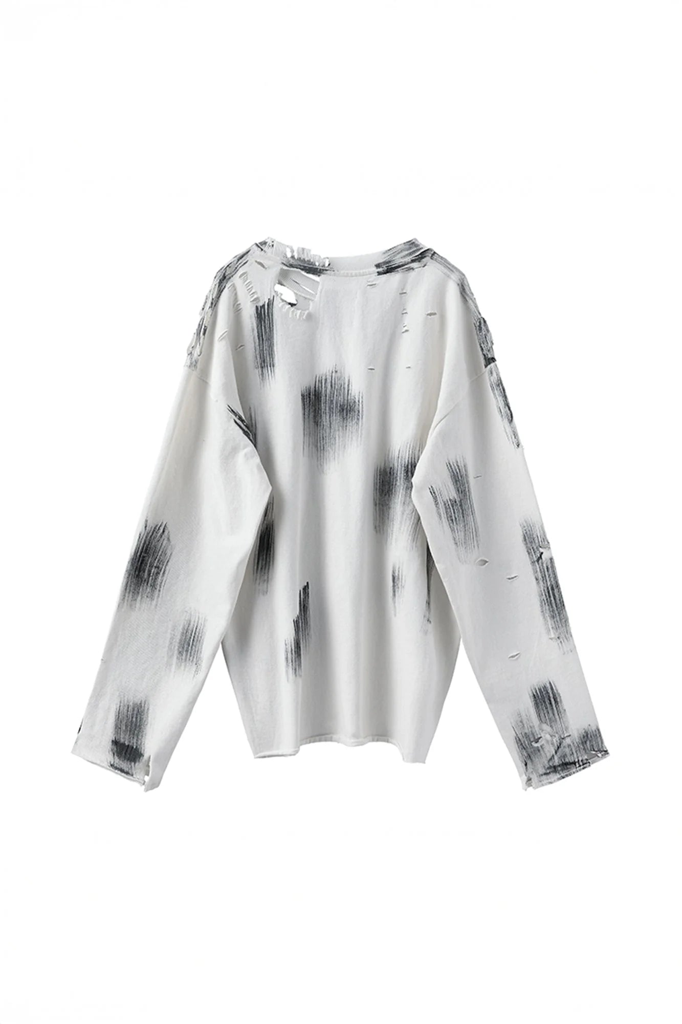 LUUUCAM Fragmented Life Distressed Brushstroke Tee