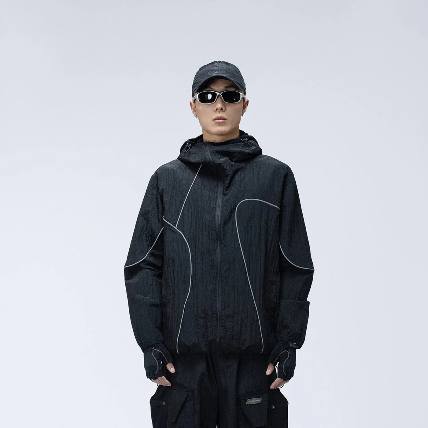 ENSHADOWER Reflective Stripes UV-Protection Crinkled Jacket