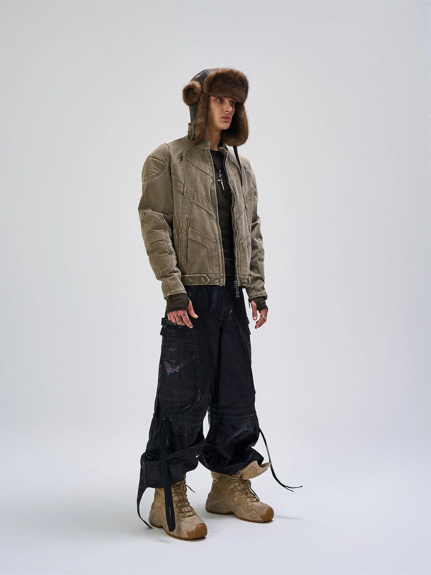 FLYERRER Panel Armor Moto Canvas Jacket