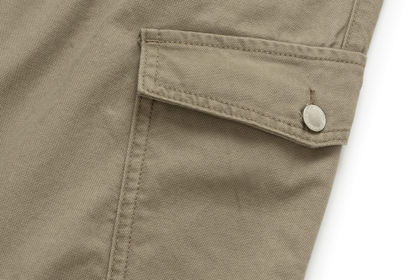 OKAYTHXBYE Washed Button Flap-Pocket Cargo Pants