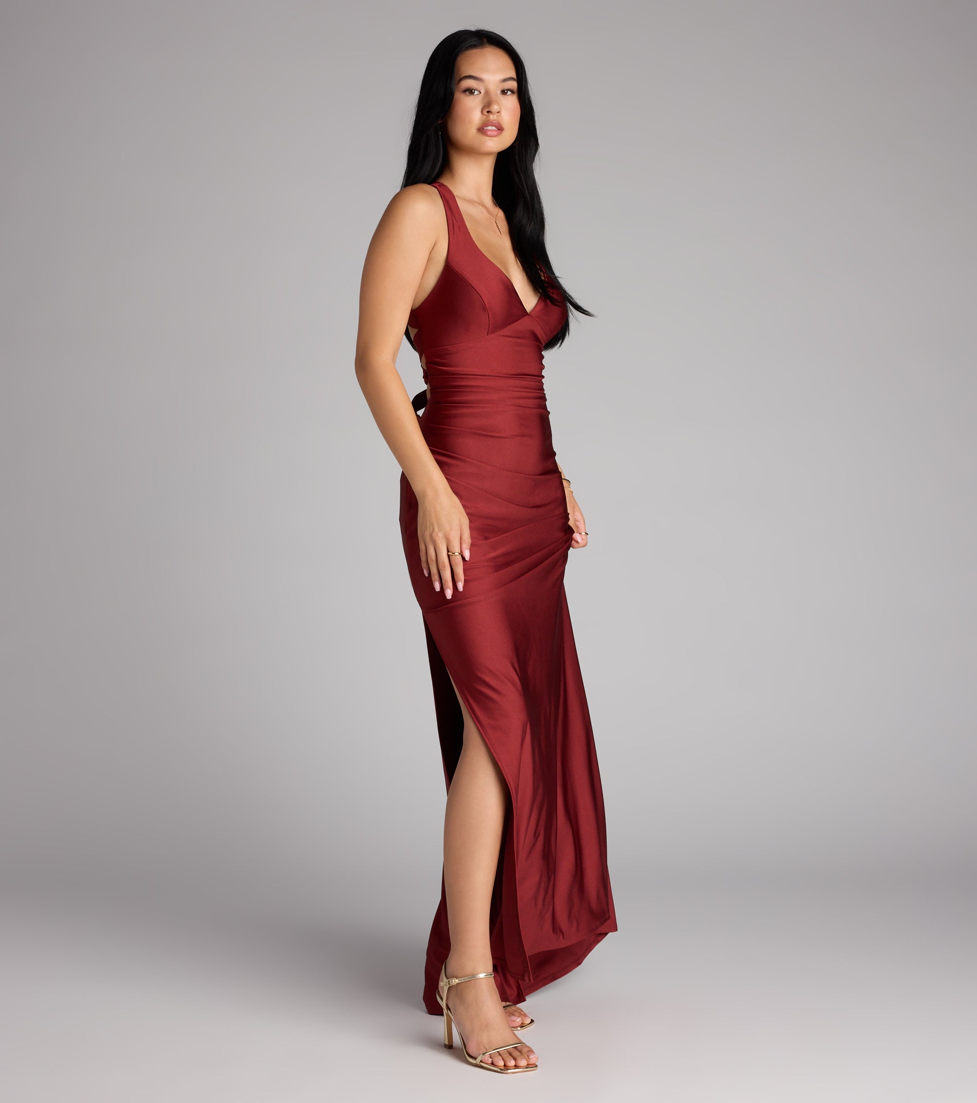 Jianne Formal Lace-Up Back Long Dress