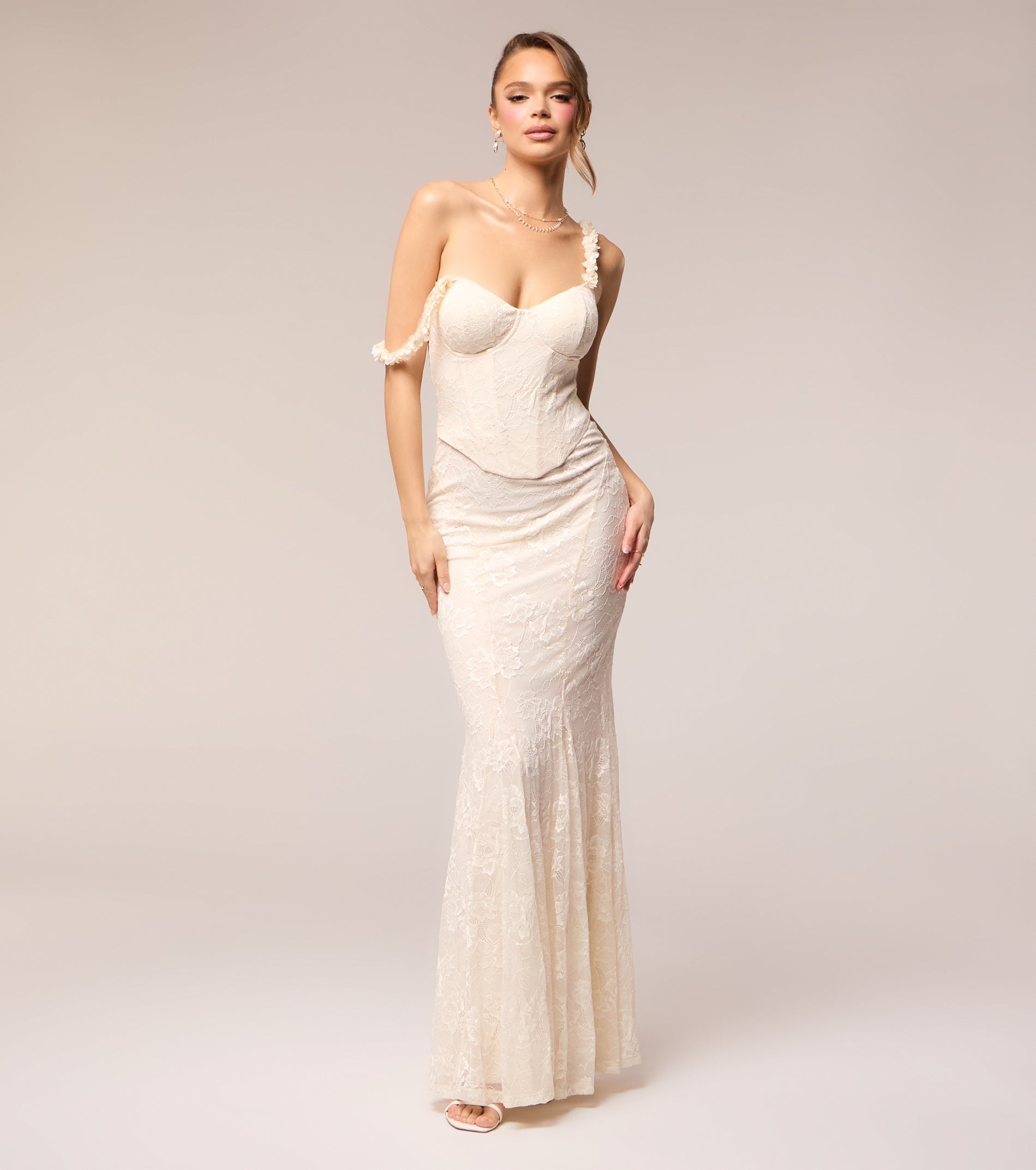 Giorgina Lace Corset Flower Formal Dress