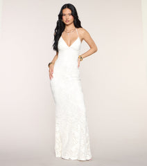 Holly Crochet Halter Mermaid Formal Dress
