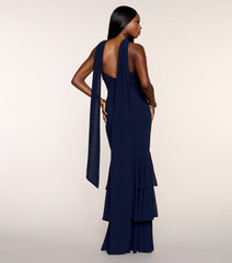 Aspen Chiffon Formal Dress With Scarf