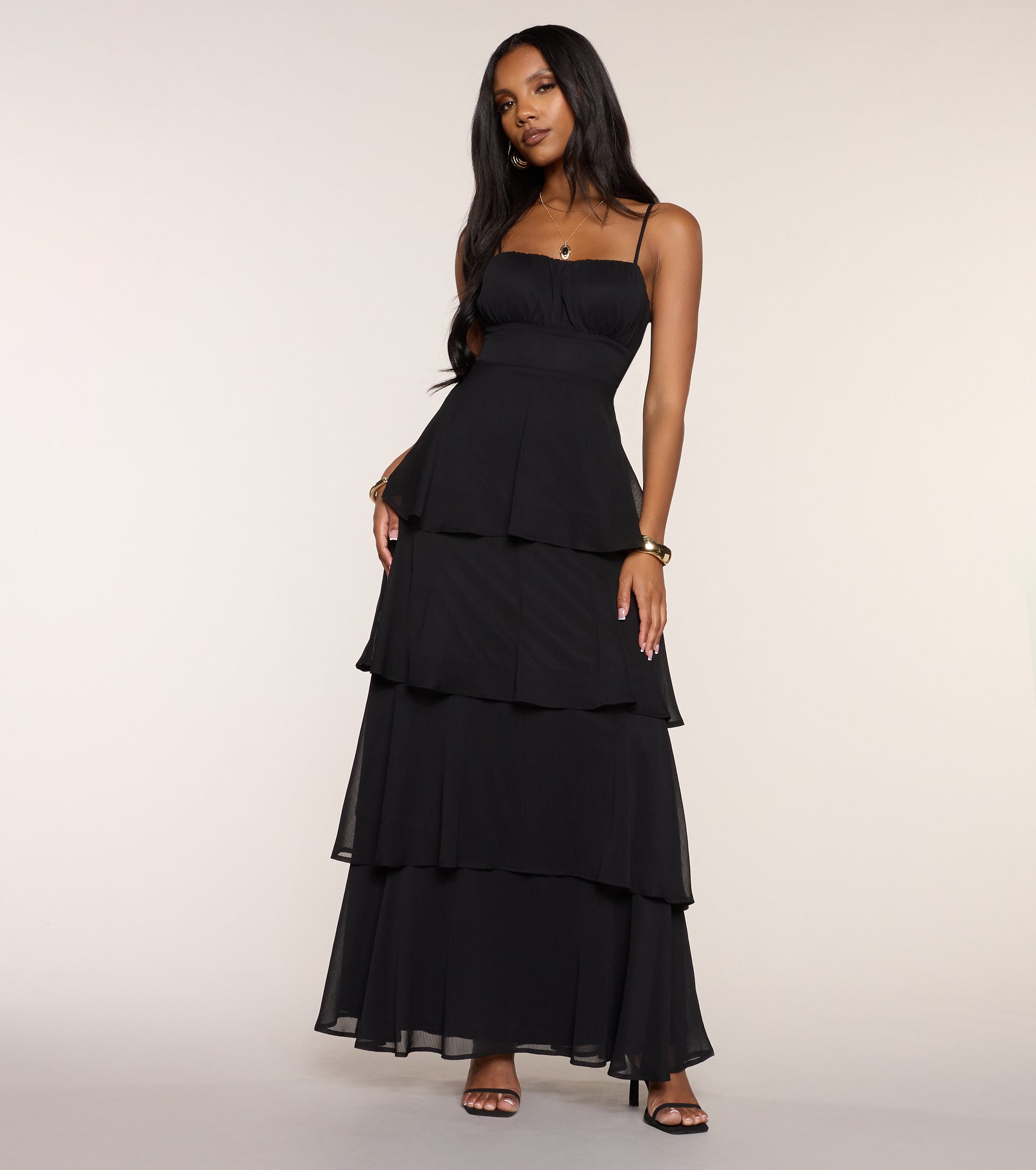 Evening Soirée Chiffon Maxi Dress